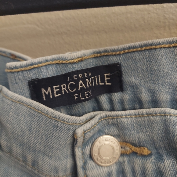 J CREW FACTORY Mercantile Slim-Fit Flex Destroyed Light Wash Jeans - Picture 2 of 13